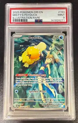 2025 Pokemon Destined Rivals Misty's Psyduck #193/182 PSA 9 - Image 1