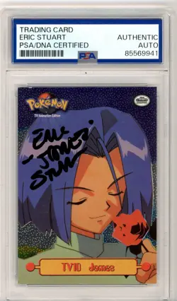 PSA Signed Eric Stuart TV10 James - TV Animation Edition - Pokemon Topps Card - Image 1
