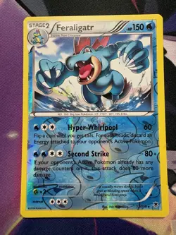 Pokemon TCG XY Phantom Forces Feraligatr Reverse Holo Rare Card 17/119 2014 LP - Image 1