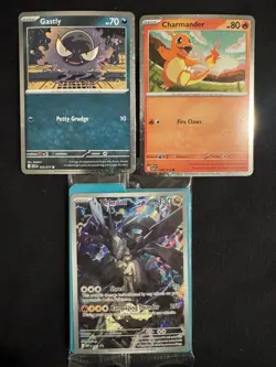 Pokemon TCG N’s Zekrom 031 Black Star ETB Promo & Gastly/Charmander Cosmos Holo - Image 1