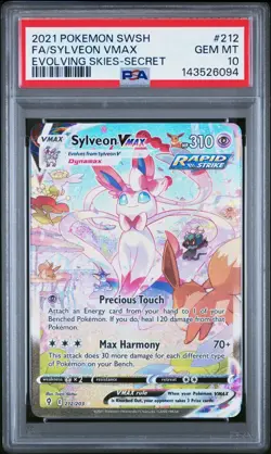 2021 POKEMON SWORD & SHIELD EVOLVING SKIES SECRET FULL ART/SYLVEON VMAX PSA 10 - Image 1