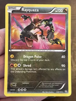2012 Pokemon Black & White Rayquaza 128/124 Dragons Exalted Secret Rare NM - Image 1