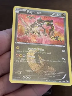 2012 Pokemon Black & White Rayquaza 128/124 Dragons Exalted Secret Rare NM - Image 2