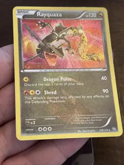 2012 Pokemon Black & White Rayquaza 128/124 Dragons Exalted Secret Rare NM - Image 4