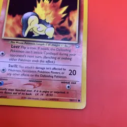 Pokemon TCG Cyndaquil 56/111 Neo Genesis Unlimited LP - Image 2