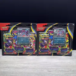 Pokemon TCG Mega Evolution Phantasmal Flames 3 Pack Blister Sneasel And Weavile - Image 1