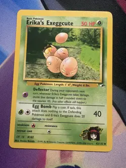 Pokemon TCG Erika's Exeggcute Gym Heroes 43/132 Unlimited Uncommon - Image 1