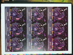 Pokemon 2025 Jumping Halloween Party Uncut Glow In The Dark Sheet New Peru - Image 4