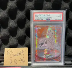 2000 Topps Chrome Pokemon Spectra Muk PSA 10 POP15 #89 - Image 1