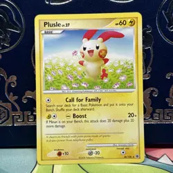 Plusle 28/100 Non Holo Diamond & Pearl Majestic Dawn Pokemon Card 2008 NM - Image 1