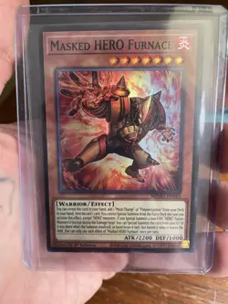 YuGiOh Masked HERO Furnace Super Rare 1st Edition MZMU-EN015 - Image 1