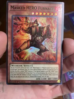 YuGiOh Masked HERO Furnace Super Rare 1st Edition MZMU-EN015 - Image 3