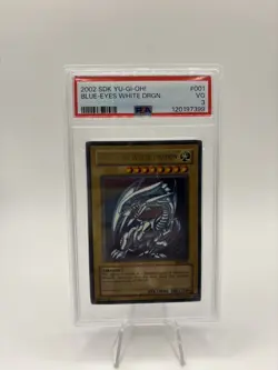 2002 Yu-Gi-Oh! Starter Deck: Kaliba Blue-Eyes White Dragon #SDK-001 PSA 3 - Image 1