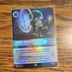 Disney Lorcana Jiminy Cricket Ghost of Christmas Past 218/204 Foil - Image 1
