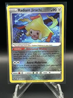 Pokemon Radiant Jirachi #120/195 Silver Tempest Ultra Rare Holo NM Tcg Card Game - Image 1
