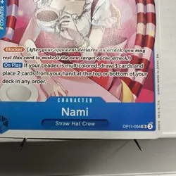 Nami OP11-054 SR, One Piece card, kicori, Tag, Nico Robin, Zoro, Sanji, Luffy - Image 5