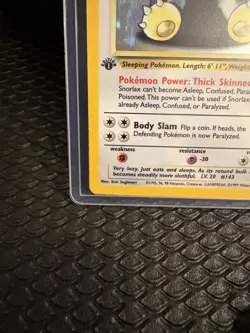 Pokemon Snorlax 1st Edition Jungle Holo Rare Card 11/64. Excellent Conditon - Image 5