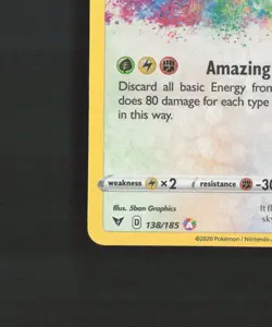 Rayquaza 138/185 Vivid Voltage Amazing Rare Holo Pokemon Card NM - Image 5