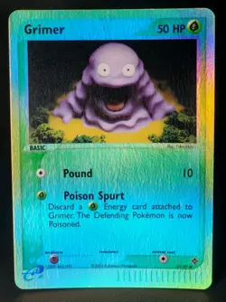 Grimer 57/97 EX Dragon Pokemon Card Nintendo Yuka Morii Art Reverse Holo NM - Image 1