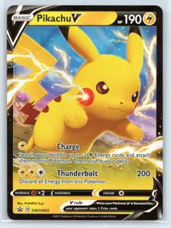 Pokemon NM Holo Pikachu V - SWSH061 Promo SWSH: Sword & Shield Promo Cards - Image 1