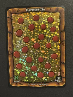 Dead World TCG Deep Dish Pizza 145/184 Holo Rare Card Kickstarter 2025 - Image 1