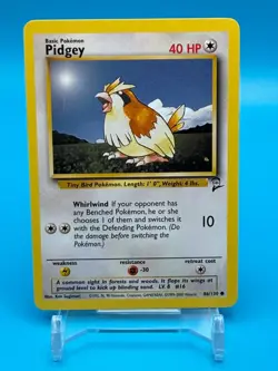 Pidgey Pokemon Card - Base Set 2 086/130 - Vintage 2000 TCG - Image 1