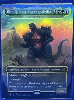 💎 MINT💎 Bio-Quartz Spacegodzilla Foil (Brokkos, Apex of Forever) X1 💎MINT💎 - Image 1