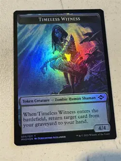 mtg foil token Timeless Witness // Treasure, 005/020, Modern Horizons 2 unplayed - Image 2