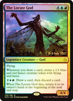 1x The Locust God - Foil - Prerelease Promo Light Play MTG Magic - Kid Icarus - - Image 1