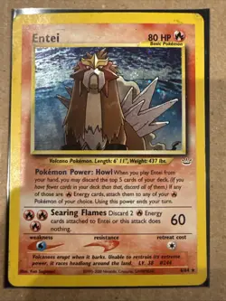 Pokemon Entei Neo Revelation 6/64 Holo Heavy Played Condition See Photos - Image 1
