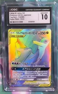 Pokemon CGC 10 Japanese Latias & Latios GX Rainbow From Tag Bolt - 114/095 - Image 1