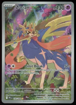 Zacian Illustration Rare 100/094 Pokemon TCG Phantasmal Flames NM - Image 1