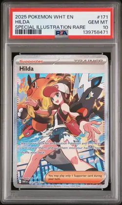 PSA 10 Hilda #171 White Flare Special Illustration Rare Trainer Pokemon English - Image 1