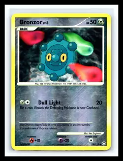 💥 2007 Pokemon Diamond Pearl Mysterious Treasures Bronzor Reverse Holo #74/123 - Image 1