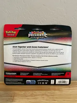 Pokemon TCG Prismatic Evolutions Glaceon Tech Sticker Collection Sealed (Photos) - Image 2