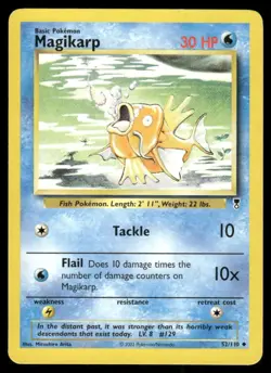 Pokemon Tcg Magikarp #52 Pokemon Legendary Collection LP - Image 1