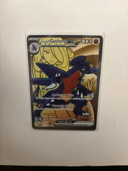 Pokemon Cynthia's Garchomp EX 215/182 DR1 Ultra Rare Full Art Holo - Image 1