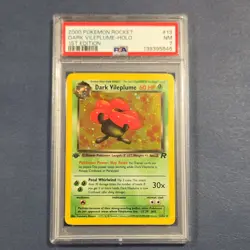 Pokemon Team Rocket Dark Vileplume 1st Edition Holo #13/82 PSA 7 2000 - Image 1