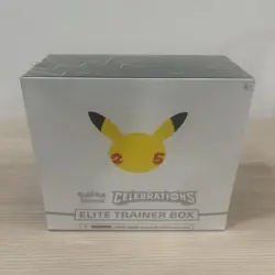 Pokemon Celebrations Elite Trainer Box ETB TCG 25th Anniversary RIP on side 820650809439 - Image 1