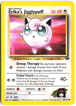 Erika's Jigglypuff 69/132 Common Gym Challenge Pokemon - Image 1