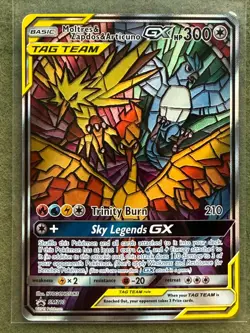 Pokemon Moltres Zapdos Articuno GX TAG TEAM Full Art Holo SM-P Promo SM210 NM - Image 1