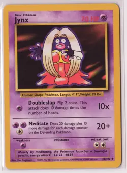 Base Set Unlimited Pokemon TCG Jynx #31/102 - Image 1