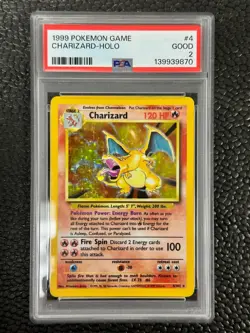 1999 Pokemon Game #4 Charizard-Holo PSA 2 - Image 1