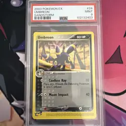 2003 POKEMON EX SANDSTORM #24 UMBREON PSA 9 - Image 1