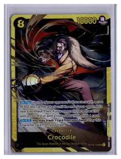 Crocodile OP14-120 Secret Alternate Art The Azure Sea's Seven Sec One Piece - Image 1