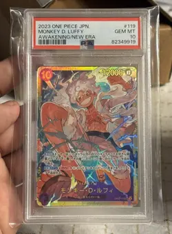 One Piece Monkey D Luffy PSA 10 OP05-119 SEC Awakening Of The New Era Japanese - Image 3