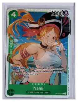 Nami OP14-031 SR Foil One Piece The Azure Sea's Seven OP TCG Waifu - Image 1