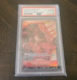 2023 MONKEY D. LUFFY #012 ONE PIECE JPN OP05-1ST ANNIVERSARY PSA 10 - Image 1