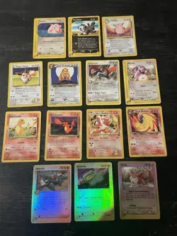 Pokemon TCG Nintendo 3 Holos and Other Cards 14 Card Lot Vintage - Image 1