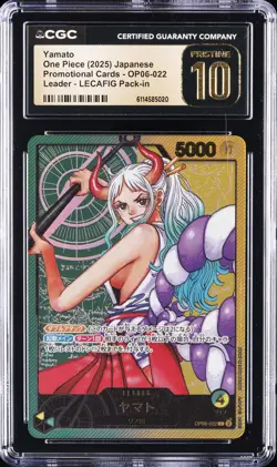 2025 ONE PIECE JAPANESE PROMO CARD LEADER LECAFIG PACK-IN YAMATO CGC 10 PRISTINE - Image 1